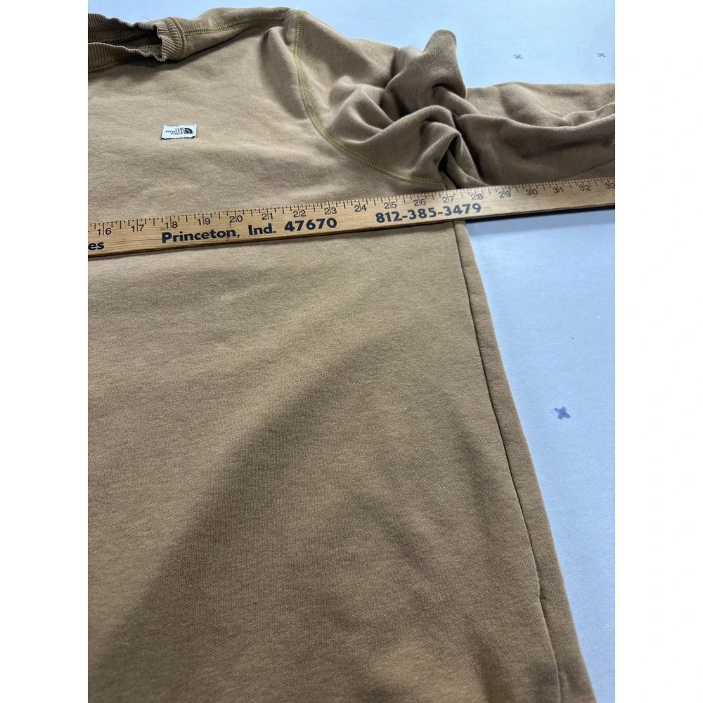 The North Face Mens XXL Tan Brown Heritage Patch Crewneck Fleece Sweatshirt